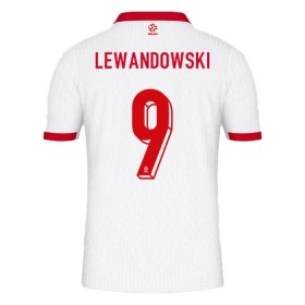 Virallinen pelipaita Puola Lewandowski 9 Koti Euro 2024 Lyhythihainen - Miesten